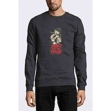 Bring Me The Horizon Baskılı Füme Antrasit Erkek Sweatshirt