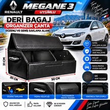 Renault Megane 3 Uyumlu Oto Bagaj Organizeri Deri Bagaj Kutu Çanta 1