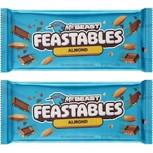 Feastables Mr Beast Almond Badem Parçacıklı Sütlü Çikolata 60 Gr X 2 Adet
