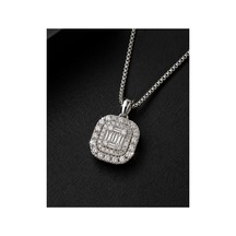 14 Ayar Altın 0,11 Ct Pırlanta Baget Model Kolye 1,87 Gr