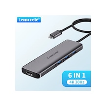 Lemorele Tc73 Plus, 6-in-1 Macbook M1 M2 M3 Çift Ekran Destekli Hub - 2x Hdmı A-b-c Genişletme Dock Station
