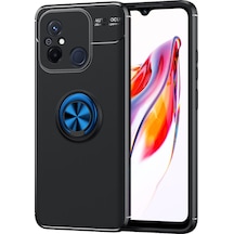 Redmi 12c Kılıf Tchs Ravel Silikon Kapak - Siyah-mavi Siyah-mavi
