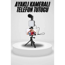 Vlog Çekimi İçin Mini Tripod Ve Mikrofon Seti