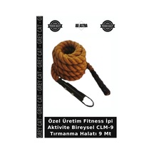 Özel Üretim Fitness İpi Aktivite Bireysel Clm-9 Tırmanma Halatı 9 Mt Çok Renkli