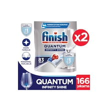 Finish Quantum Infinity Shine 166 Kapsül Bulaşık Makinesi Deterjanı Tableti 83 x 2