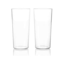 Royal 2'li Bardak Seti 400 Ml Şeffaf Su Bardağı Turuncu
