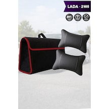 Lada 2105 Uyumlu Siyah Renk Koltuk Yastığı Bagaj Çantası Lüks Model