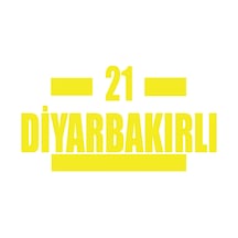 21 Diyarbakırlı Araba Sticker 17x17 Cm Sarı
