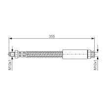 Bosch Ön Fren Hortumu Sağ/sol Peugeot 205 83 98 Cıtroen C15-vısa 1987476519 91518816 91515816 4806 4806.29