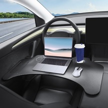 Tesla Model 3 / Y Araç Taşınabilir Katlanır Katlanır Karbon Fiber Desen Direksiyon Simidi Tablo