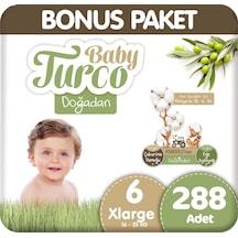 Baby Turco Doğadan Bonus Paket Bebek Bezi 6 Beden 72x4 288 Adet