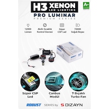 S-dizayn Pro Luminar H3 Led Xenon / 60w / 12000lm / 7000k A+ Kalite