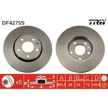 Ön Fren Diski Renault Trafıc 01 Opel Vıvaro 01 Nıssan Prımastar 01 1.9dci 2.5dci 305x28x 5 Bijon 4414632-7711130077-8200010519