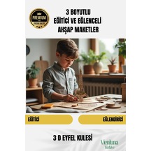 Yeni Sezon Eğitici Öğretici 3 Boyut Ahşap Zeka Geliştirici Boyanabilir Oyun Maket Eyfel Kulesi