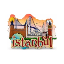 İstanbul Temalı Ahşap Buzdolapı Süsü Magnet Alk5938