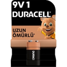 Duracell Alkalin 9v Pil, 6lr61 / Mn1604 , 1'li Paket 2 Adet