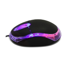 Everest Kablolu Mavi Işıklı Mouse Siyah Km-6809 Diğer