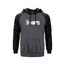 The Doors Logo Gri Renk Reglan Kol Sweatshirt Gri