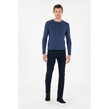 U.S. Polo Assn. Erkek Lacivert Slim Fit Kanvas Pantolon 50297841-VR033
