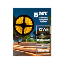 Dış Mekan Silikonlu Amber Renk Şerit Led Ct-4492
