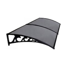 Plastik Ayak 6mm Levhalı Pratik Sundurma 100x300 Cm Antrasit Gri