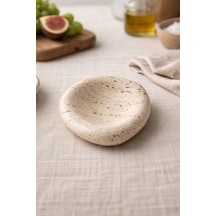 Modern Asimetrik Seramik Tabak Krem Minimal Sunum Tabağı & Dekoratif Kase
