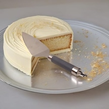 Paslanmaz Çelik Silikon Saplı Pasta Spatulası Ve Kek Servis Kaşığı Paslanmaz Çelik Pasta Spatulası Ve Kek Servis Kaşığı Şık Ve Fonksiyonel Sunum Aracı Ahşap