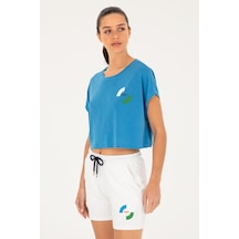 U.S. Polo Assn. Kadın Saks Bisiklet Yaka Tişört 50284353-VR045 U.S. Polo Assn. Kadın Saks Bisiklet Yaka Tişört 50284353-VR045