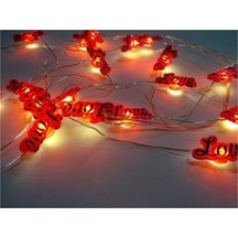 Dekoratif 2 Metre Günışığı Renkli Love Yazı Şekilli Peri Led Işık