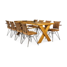 Neiwel Odes Doğal Ahşap Toplantı Masası x 80 x 200 Açık Ceviz