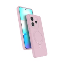 Newface Xiaomi Redmi Note 14 4g Regal Magsafe Standlı Kapak - Açık Pembe