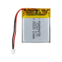 Powermaster 3.7 Volt 110 Mah Lityum Polimer Şarjlı Pil 3x25x25 Mm Akıllı Saat Kulaklık Pili