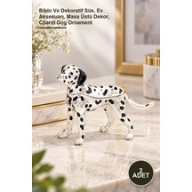 2 Adet Taşlı Köpek Figür Biblo Ve Dekoratif Süs, Ev Aksesuarı, Masa Üstü Dekor, Charm Dog Ornament