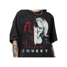 Flood Of Style Çocuk Oyunu Chucky'nin Gelini Bölünmüş Portre T-shirt Erkekler Kadınlar Için % 100% Pamuk T S Çok Renkli