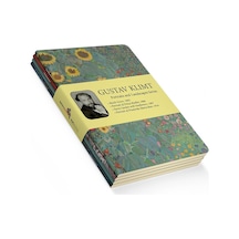 Portraits And Landscapes Series - A5, Gustav Klimt 4'lü Defter Seti Iı, Çizgisiz, Toplam 256 Sa Çok Renkli