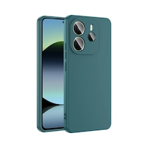 Xiaomi Redmi Note 14 4g Kılıf Yumuşak Silikon Kamera Korumalı Lansman Pazarplus Koyu Yeşil