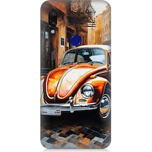 Xiaomi Redmi Note 7 Uyumlu Retro Sokakta Vosvos Desenli Silikon Kılıf Çok Renkli