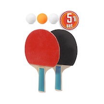 Telvesse Masa Tenisi Raketi Seti Tenis Topu Set 5 Parça Başlangıç Seti