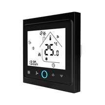 Bosphorusboutique Wifi Termostatı Siyah Sıcaklık Sesli Programlanabilir Oda Kontrol İki Dijital Cihazı Borulu Bac-002alw, Akıllı Vt