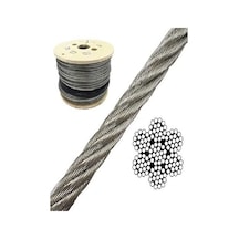 Güney G982 Paslanmaz 316 Kalite Krom Çelik Halat 7x7 1,5mm 30 Mt