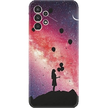 Samsung Uyumlu Galaxy A14 Kılıf Resimli Desenli Baskılı Silikon Flowers Cat 2 1349