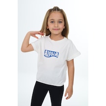 Toontoy Kids Toontoy Kız Çocuk Aloha Baskılı Tişört Ekru Toontoy Kids Toontoy Kız Çocuk Aloha Baskılı Tişört Ekru