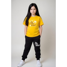 Fyk Kids Kız Çocuk Be You Tiful Baskılı Alt-üst Takım Sarı