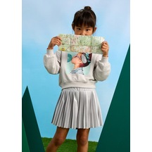 Mayoral Kız Çocuk Pileli Etek Pantolon Gri