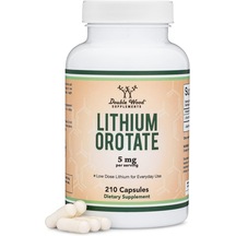 Double Wood Lithium Orotate 5 Mg Cognition And Brain Health 210 Caps Aromasız