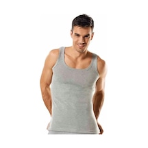 Tutku 6'lı Ribana Askılı Erkek Penye Atlet Gri