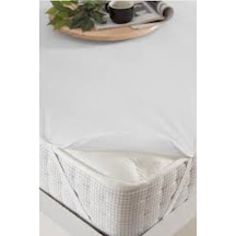 Mycey Bebek Yatak Koruyucu Alez 70x130 Cm Sıvı Geçirmez Pamuk Alez Beyaz