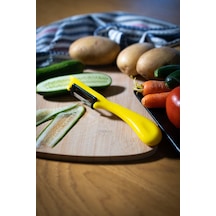 Solingen Simli Limon Dikey Soyacak Paslanmaz Alman Çeliği, Ergonomik Sap, Çift Yönlü Kesici Ağız-190 Sarı