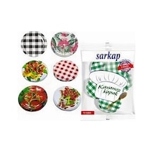 4 Paket 10'lu Hijyenik Poşetli Kavanoz Kapağı Seti 4 Desen 82 Mm Karışık Gönderim Açık-ahşap