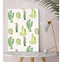 Bk Gift Kaktüs Tasarımlı Kanvas Tablo 30x50cm-18